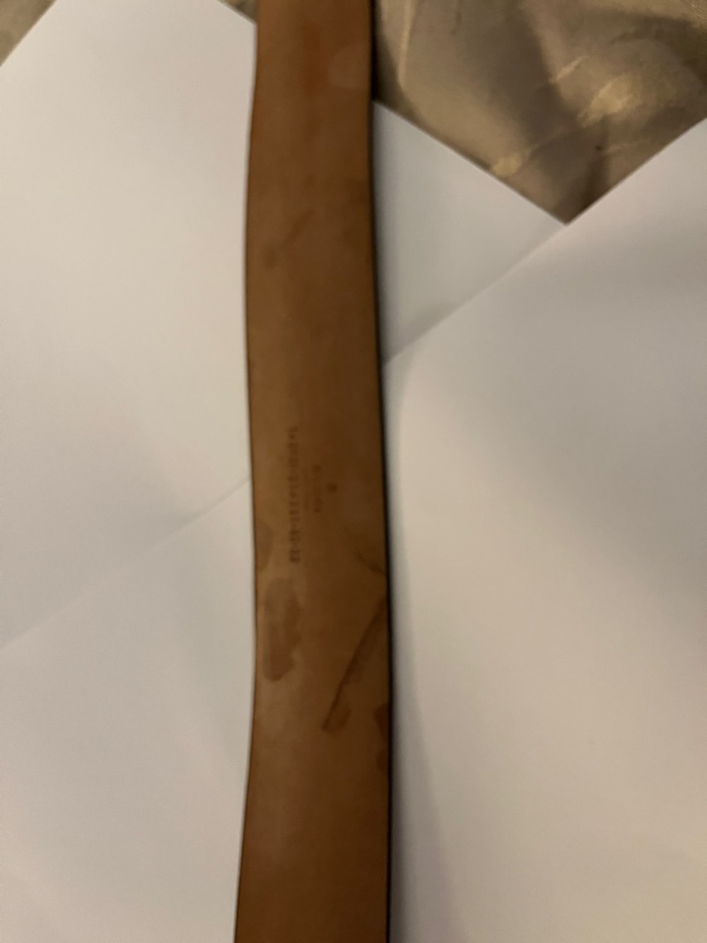 Gucci Brown Leather Belt with Gold Interlocking G Buckle - Picture 2 of 4